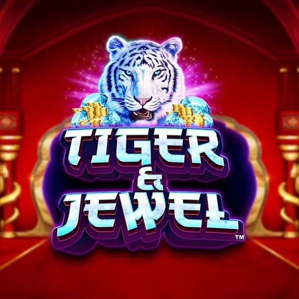 Slots logo of Tiger and Jewel from Greentube at SkyHills Casino